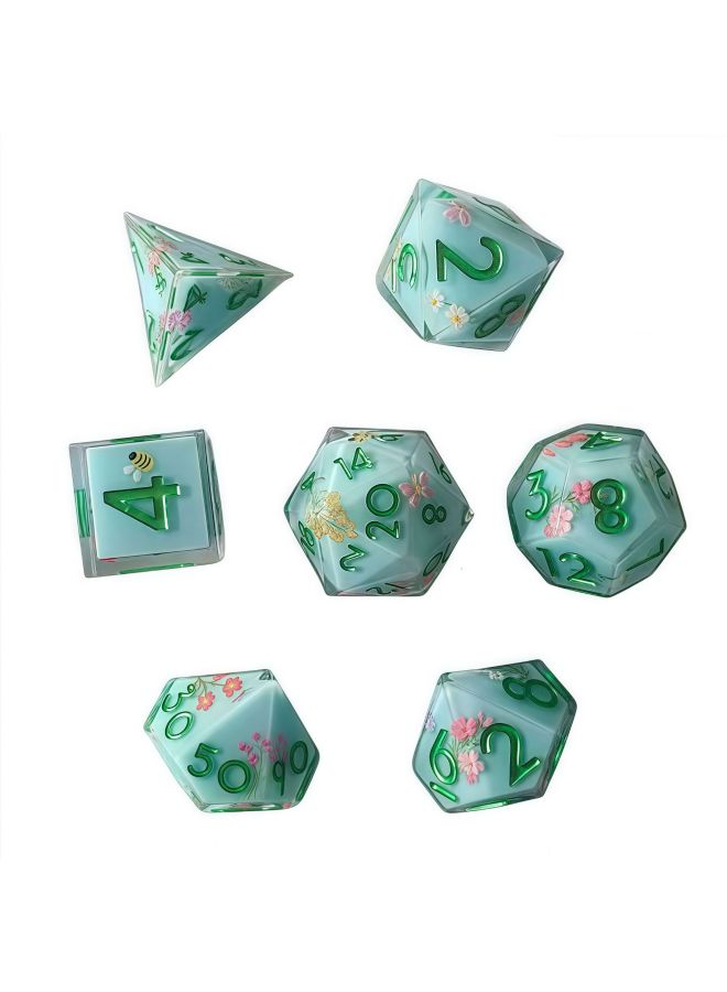 Resin Dice Dnd Transparent Dice Trpg Cthulhu Bullet Set Polyhedral Dungeons and Dragons Coc Running Group